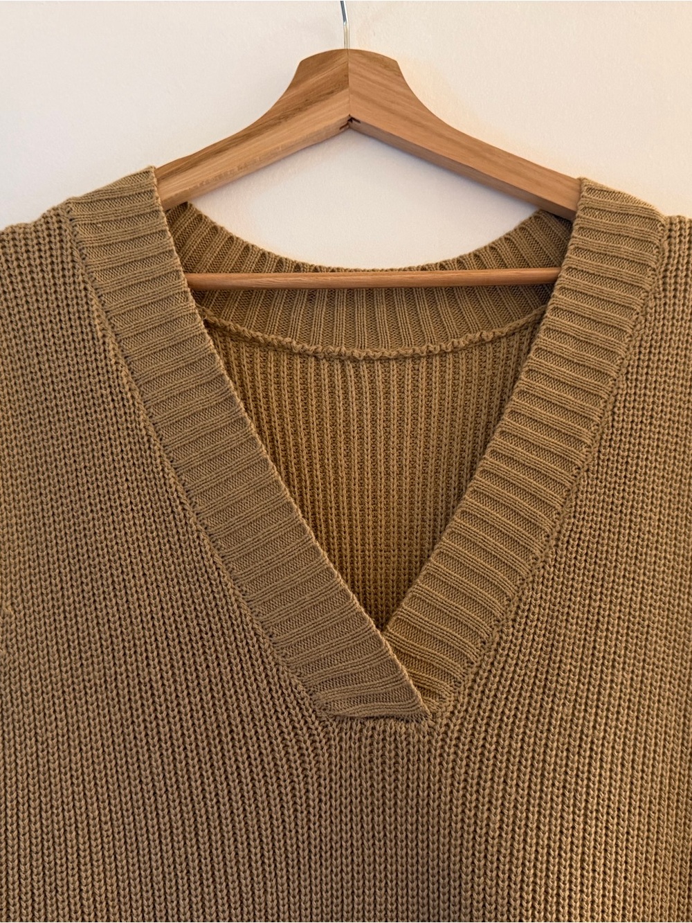 Knit Sweater Vest/Sweater Dress in Camel/Tan - Picture 2 of 5